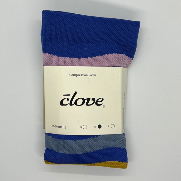 NWT | Clove Compression Socks Indigo Ripple | Sz M - Picture 2 of 4